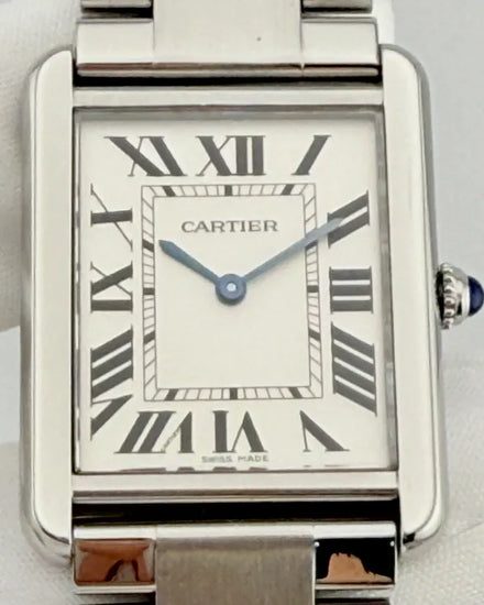 Cartier Tank Solo 34.8MM Quartz Silver Dial Steel Bracelet (W5200014)