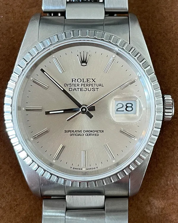 1990 Rolex Datejust 36MM Salmon Dial Oyster Bracelet (16220)