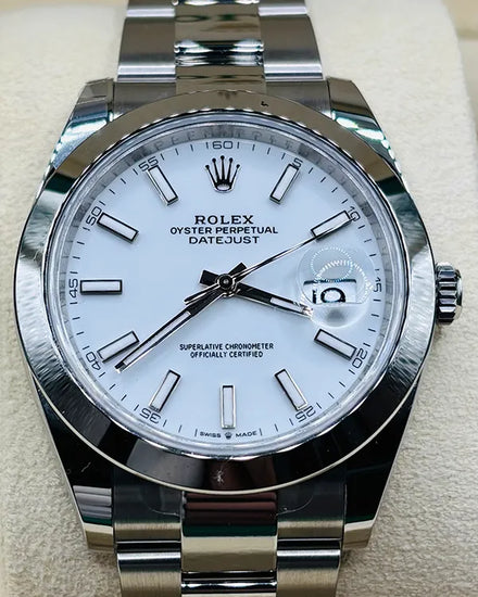 2025 Rolex Datejust 41MM White Dial Oyster Bracelet (126300)