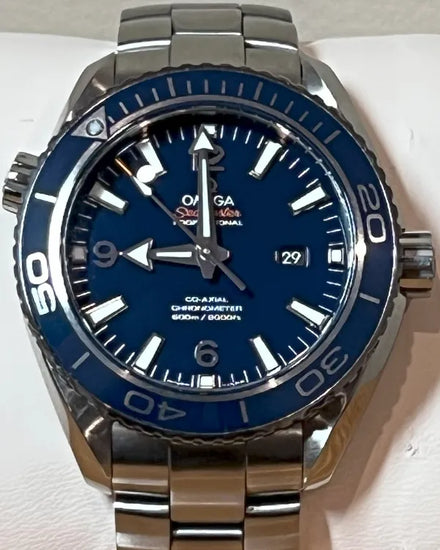 2019 Omega Seamaster Planet Ocean 600M 37.5MM Blue Dial Titanium Bracelet (232.90.38.20.03.001)