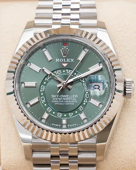 2025 Rolex Sky-Dweller 42MM Mint Green Dial Jubilee Bracelet (336934)