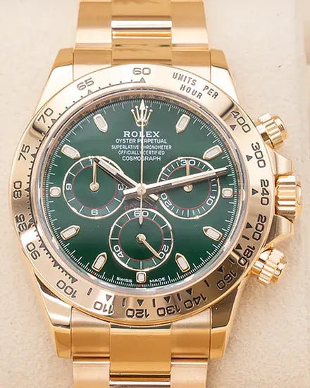 2024 Rolex Cosmograph Daytona "John Mayer" 40MM Green Dial Yellow Gold Oyster Bracelet (116508)