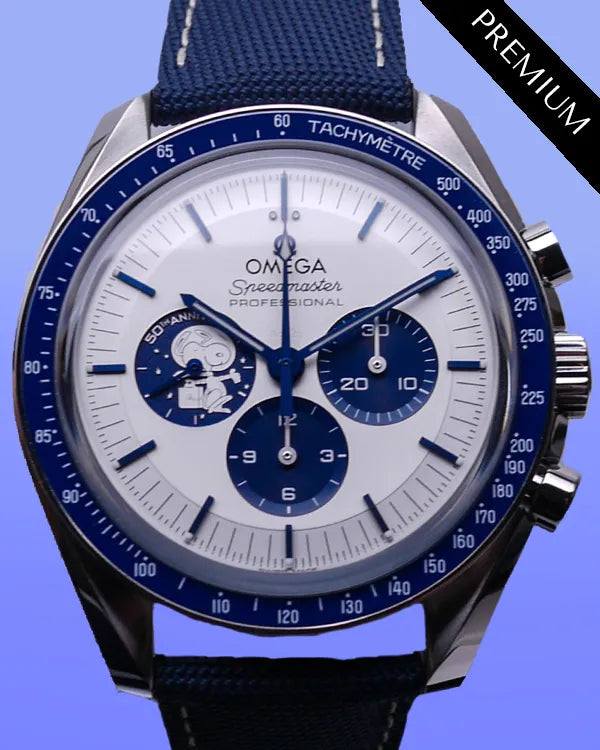2025 Omega Speedmaster Anniversary Series “Silver Snoopy Award” 42MM Silver Dial Textile Strap (310.32.42.50.02.001)