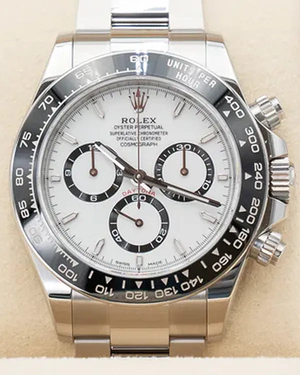 2024 Rolex Cosmograph Daytona 40MM "Panda" White Dial Oyster Bracelet (126500LN)