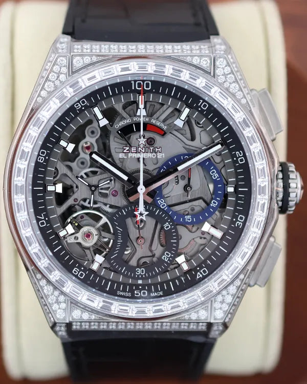 2019 Zenith Defy El Primero 44MM Skeleton Dial Leather Strap (32.9000.9004/78.R582)