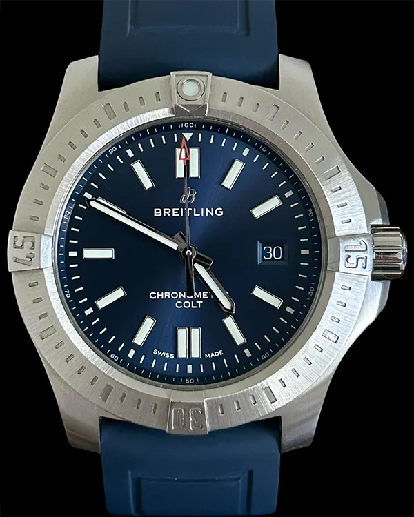 2018 Breitling Chronomat Colt 44MM Blue Dial Steel Bracelet (A17388101C1A1)