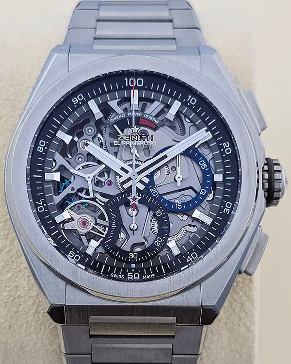 2018 Zenith Defy El Primero 44MM Skeleton Dial Titanium Bracelet (95.9000.9004/78.M9000)