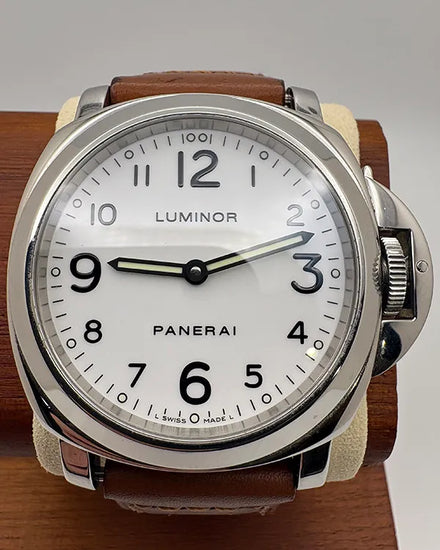 Panerai Luminor Base 44MM White Dial Leather Strap (PAM00114)