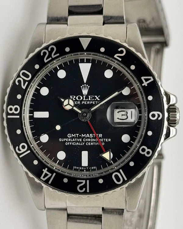 Rolex GMT-Master 40MM Black Dial Oyster Bracelet (1675)