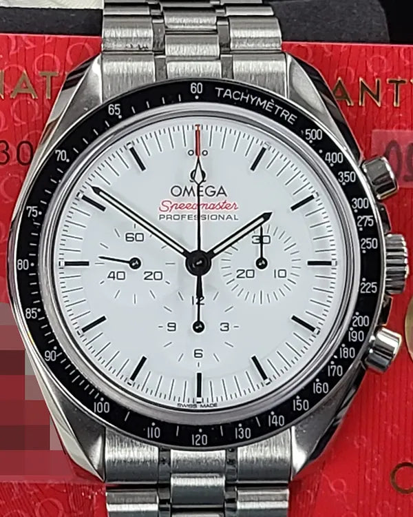 2024 Omega Speedmaster Professional Moonwatch 42MM White Dial Steel Bracelet (310.30.42.50.04.001)