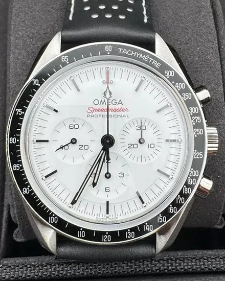 2025 Omega Speedmaster Professional Moonwatch 42MM White Dial Leather strap (310.32.42.50.04.002)
