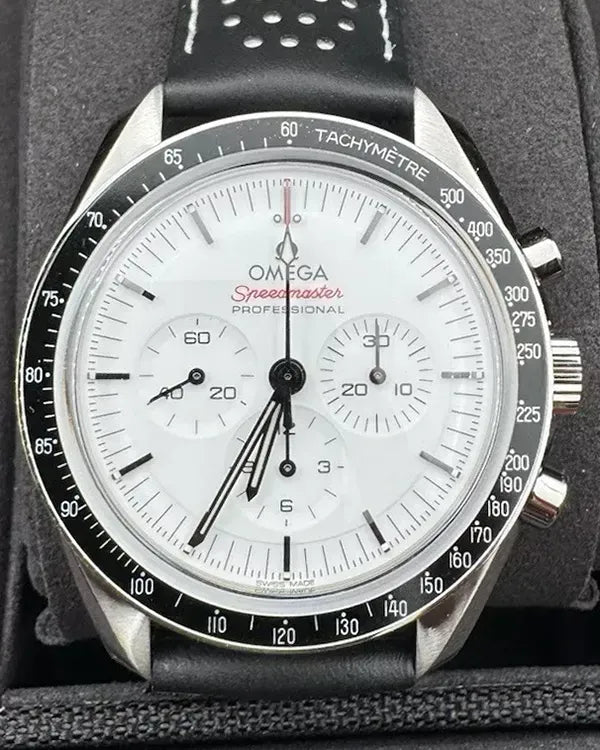 2024 Omega Speedmaster Professional Moonwatch 42MM White Dial Leather strap (310.30.42.50.04.002)