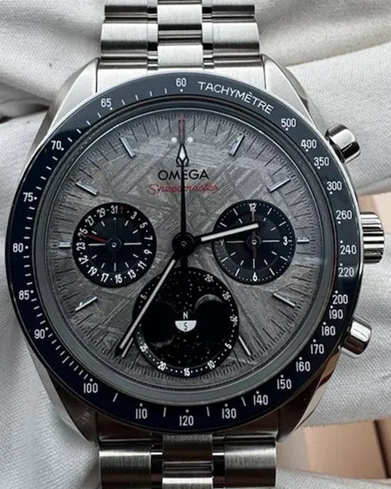 2025 Omega Speedmaster Moonphase 43MM Meteorite Dial Steel Bracelet (304.30.43.52.06.001)