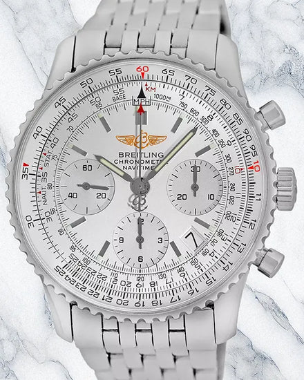 Breitling Navitimer 42MM Silver Dial Steel Bracelet (A23322)