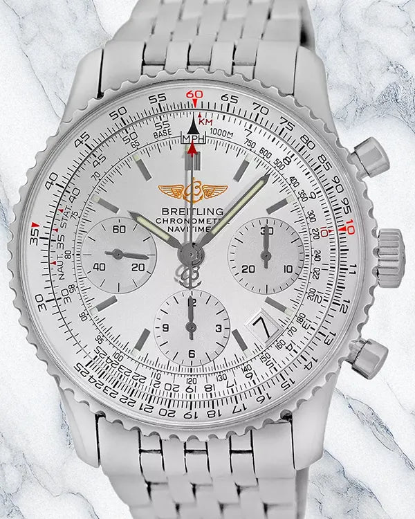 Breitling Navitimer 42MM Silver Dial Steel Bracelet (A23322)