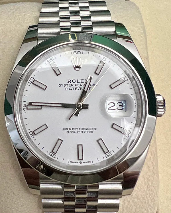 Rolex Datejust 41MM White Dial Jubilee Bracelet (126300)