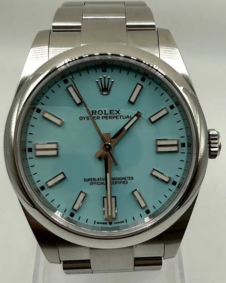 Rolex Oyster Perpetual 41MM Tiffany Blue Dial Oyster Bracelet (124300)