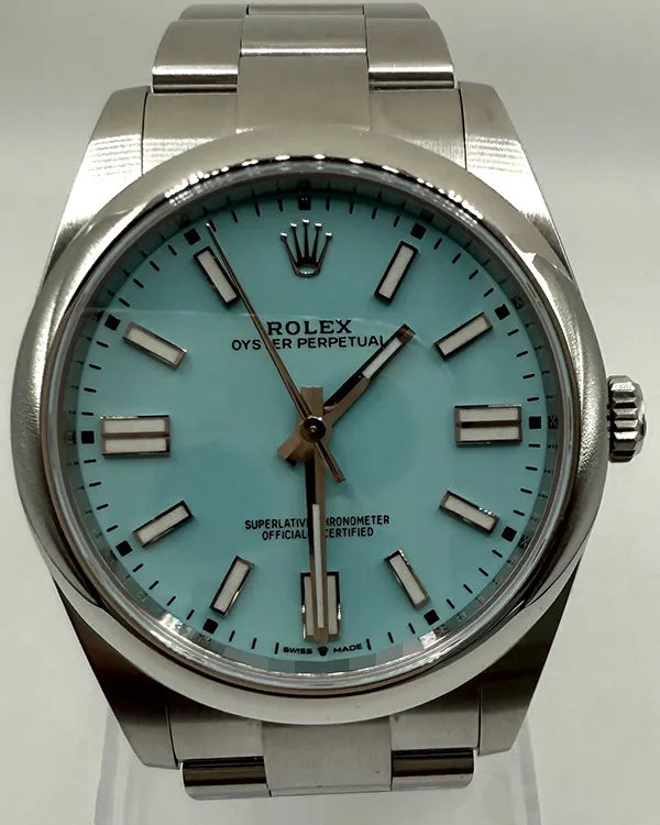 Rolex Oyster Perpetual 41MM Tiffany Blue Dial Oyster Bracelet (124300)