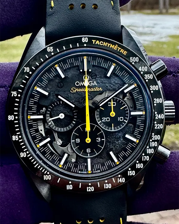 2021 Omega Speedmaster Dark Side Of The Moon "Apollo 8" 44.25MM Black Dial Leather Strap (311.92.44.30.01.001)