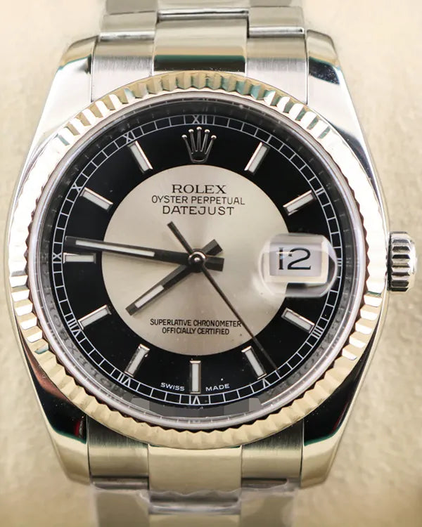 Rolex Datejust 36MM "Tuxedo" Black Dial Oyster Bracelet (116234)