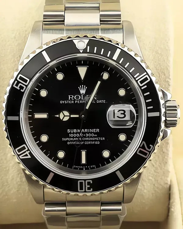 1991 (N Serial) Rolex Submariner Date 40MM Black Dial Oyster Bracelet (16610)