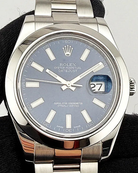 2017 Rolex Datejust II 41MM Blue Dial Oyster Bracelet (116300)