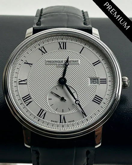 2025 Frederique Constant Slimline Gents 39MM Quartz Silver Dial Leather Strap (FC-245M5S6)