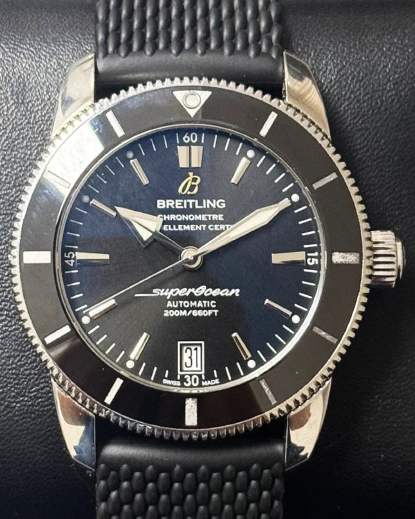 2018 Breitling Superocean Heritage II 42MM Black Dial Rubber Strap (AB2010)