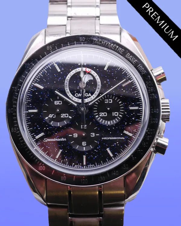 Omega Speedmaster Moonphase 44.25MM Black Dial Steel Bracelet (311.30.44.32.01.001)