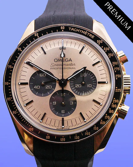 2024 Omega Speedmaster Professional Moonwatch 42MM Champagne Dial Rubber Strap (310.62.42.50.99.001)