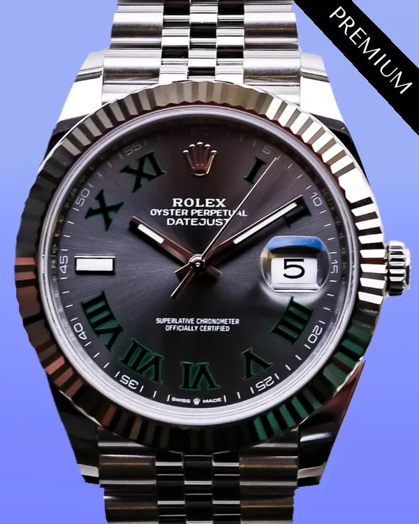 Rolex Datejust "Wimbledon" 41MM Slate Dial Jubilee Bracelet (126334)