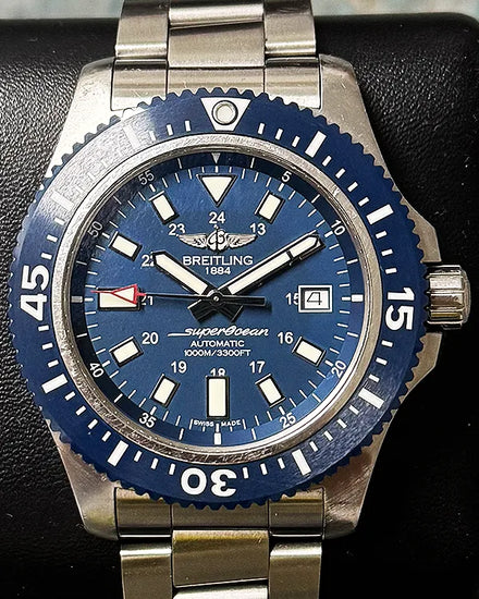 2019 Breitling Superocean 44MM Blue Dial Steel Bracelet (Y17393161C1A1)