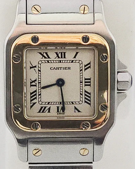 Cartier Santos Galbée 24MM Quartz Silver Dial Two-Tone Bracelet (W20012C4)