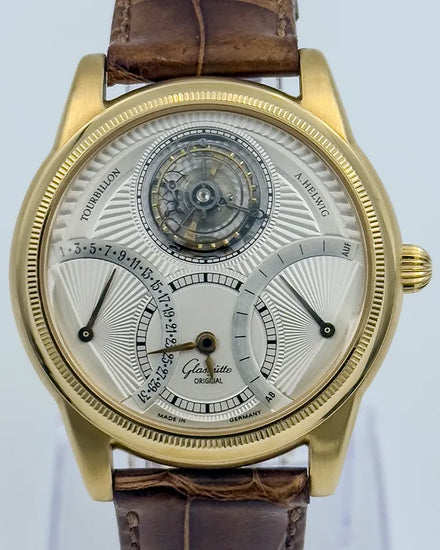 Glashütte Original Meisterwerke - A. Helwig Tourbillon 2 39mm Silver Dial Leather Strap (1-41-02-03-04-06)