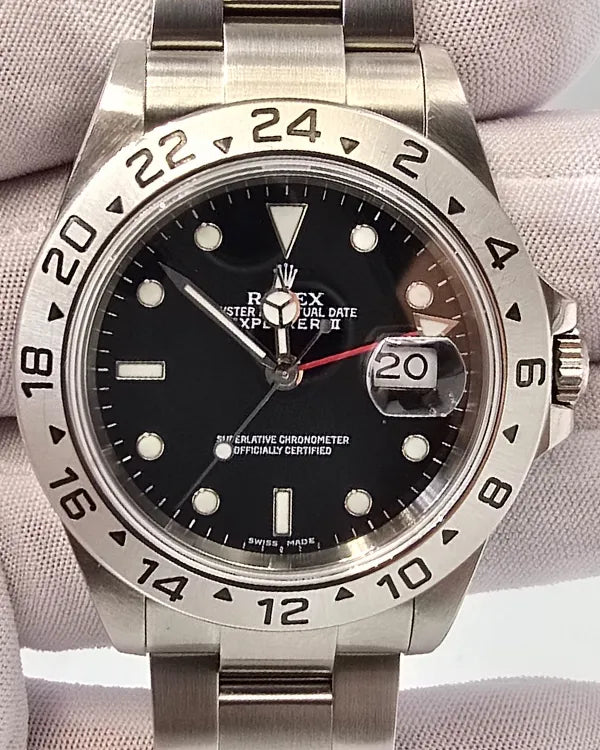 2005 (F Serial) Rolex Explorer II 40MM Black Dial Oyster Bracelet (16570)
