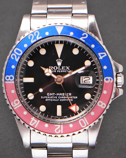 Rolex GMT-Master "Pepsi" 40MM Black Dial Oyster Bracelet (1675)