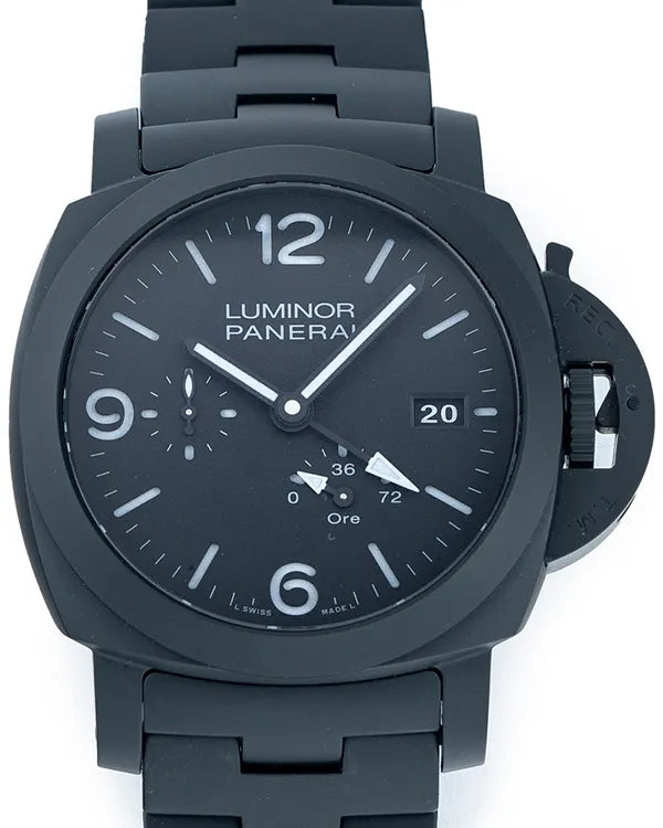 2024 Panerai Luminor GMT 44MM Black Dial Ceramic Bracelet (PAM01674)