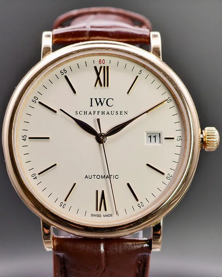 2014 IWC Schaffhausen Portofino 40MM Silver Dial Leather Strap (IW356504)