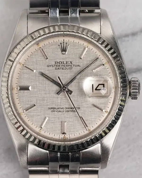 Rolex Datejust 36MM "Linen" Silver Dial Jubilee Bracelet (1601)
