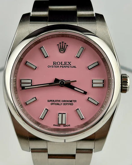 Rolex Oyster Perpetual 36MM Aftermarket Pink Dial Oyster Bracelet (116000)
