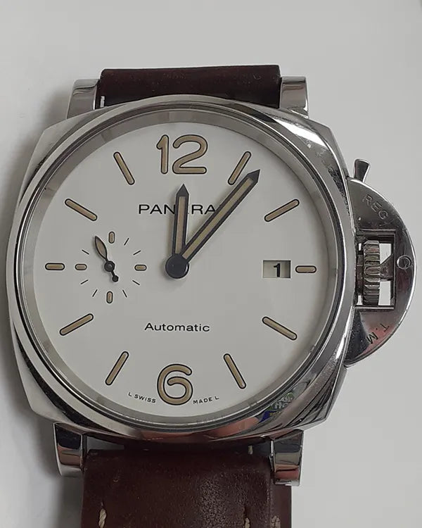 2022 Panerai Luminor Due 42MM White Dial Leather Strap (PAM01046)
