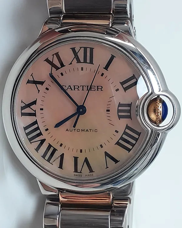 Cartier Ballon Bleu 36MM Mother Of Pearl Dial Two-Tone Bracelet (3284)