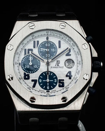 Audemars Piguet Royal Oak Offshore "Navy Panda" 42MM White Dial Rubber Strap (26020ST)