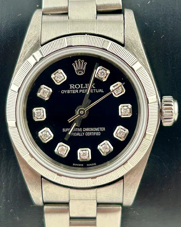 Rolex Oyster Perpetual 26MM Black Dial Oyster Bracelet (76030)