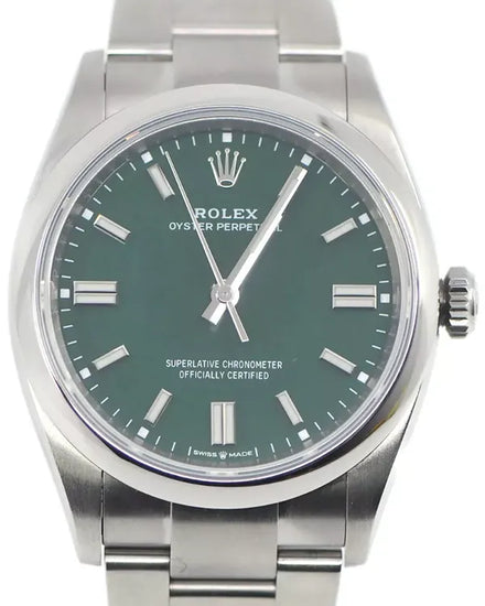 2022 Rolex Oyster Perpetual 36MM Green Dial Oyster Bracelet (126000)