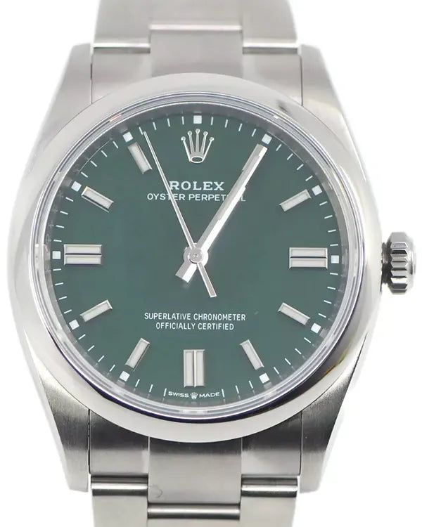 2022 Rolex Oyster Perpetual 36MM Green Dial Oyster Bracelet (126000)