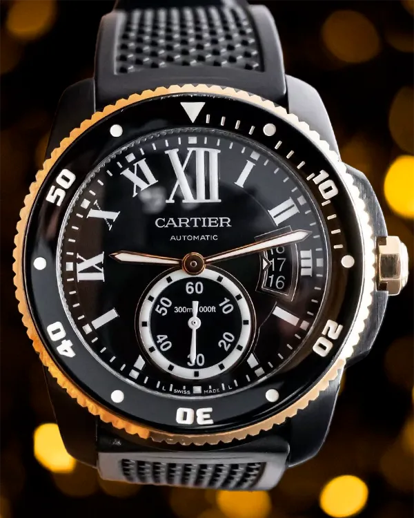 Cartier Drive De Cartier Diver 42MM Black Dial Rubber Strap (W2CA0004)