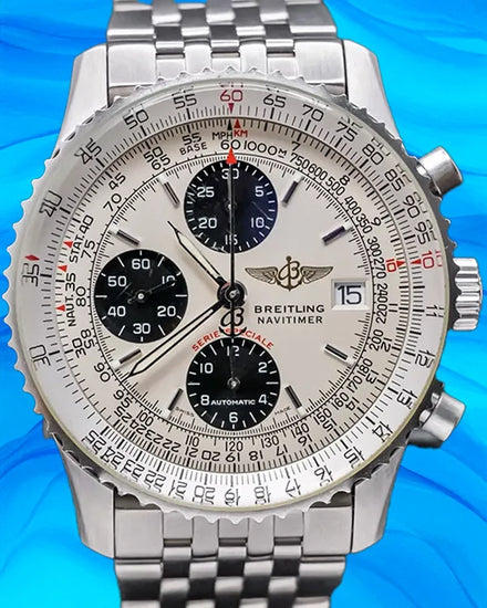 Breitling Navitimer Fighters "Panda" Edition 41MM Silver Dial Steel Bracelet (A13330)