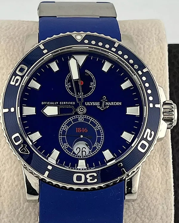 Ulysse Nardin Marine Diver L.E. 42.7MM Blue Dial Rubber Strap (260-32-3A)