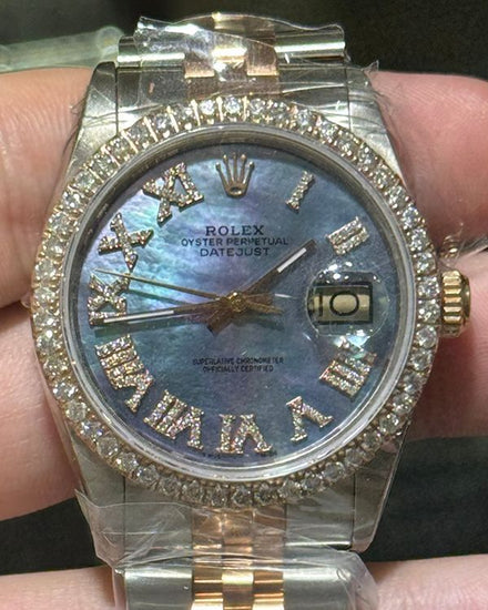 Rolex Datejust 36MM Aftermarket Mother of Pearl Dial Aftermarket Jubilee Bracelet (16014)